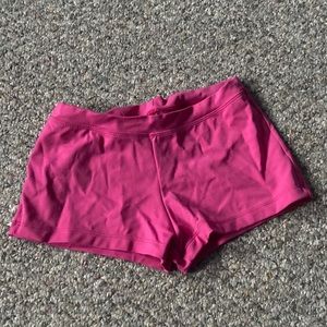 Pink capezio spandex dance shorts